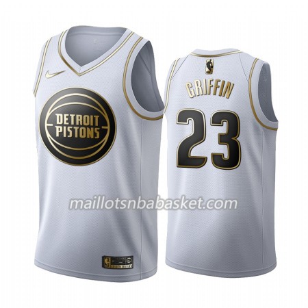 Maillot Homme Detroit Pistons Blake Griffin 23 2019-20 Nike Blanc Golden Edition Swingman Maillot Homme Detroit Pistons Blake Griffin 23 2019-20 Nike Blanc Golden Edition Swingman